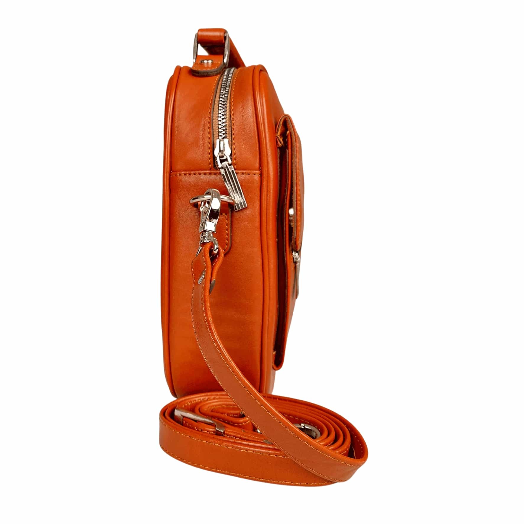  کیف دوشی مردانه چرم طبیعی آرباس کد AR2006 نمای بغل 
