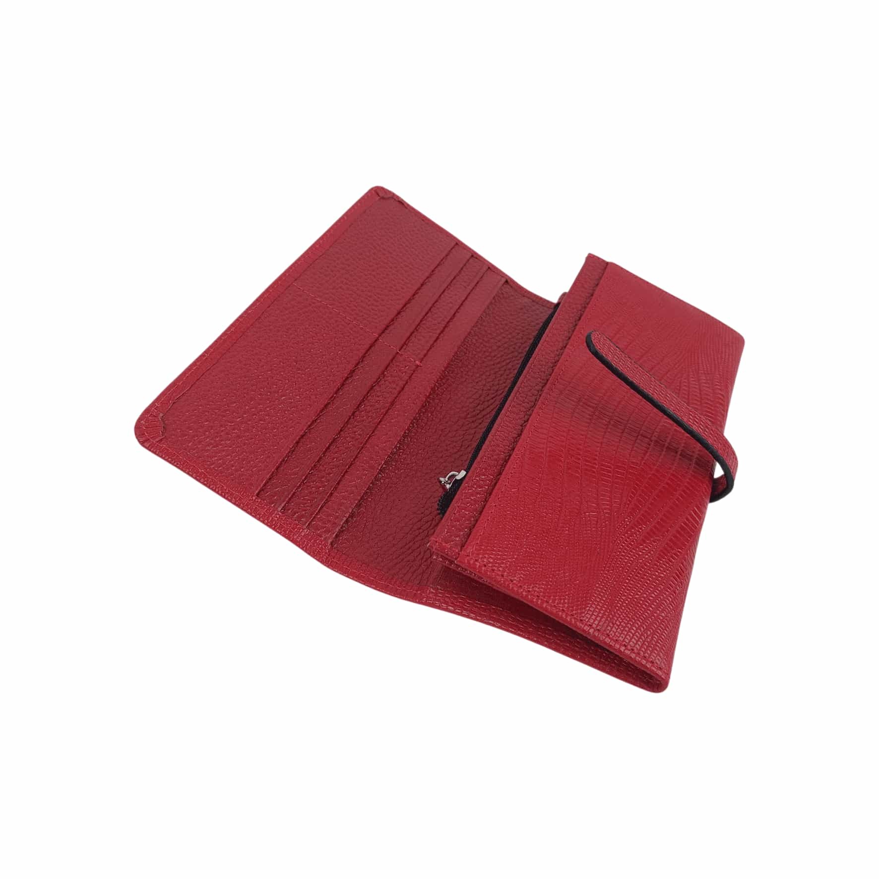  کیف پول زنانه چرم طبیعی آرباس قرمز کد AR3001 