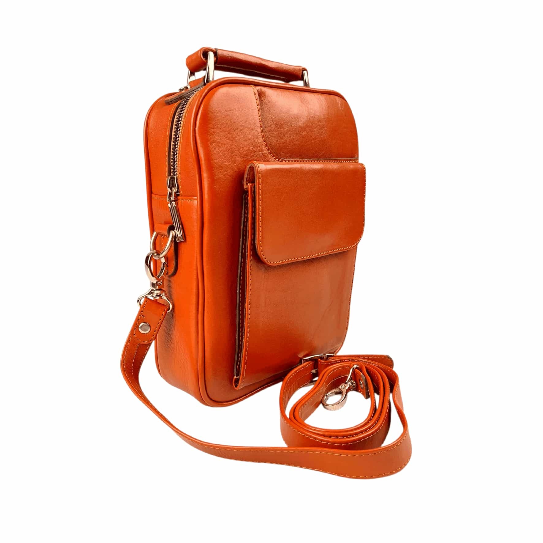 کیف دوشی مردانه چرم طبیعی آرباس کد AR2007 نمای بغل