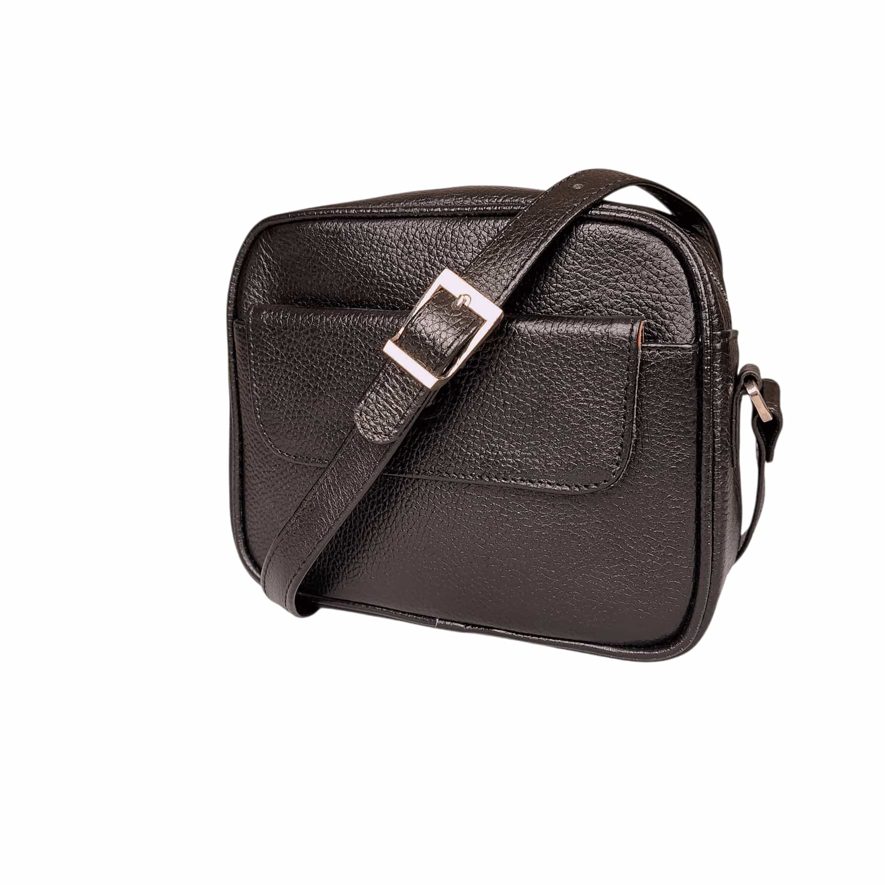 کیف دوشی زنانه چرم طبیعی آرباس کد AR1009 مشکی