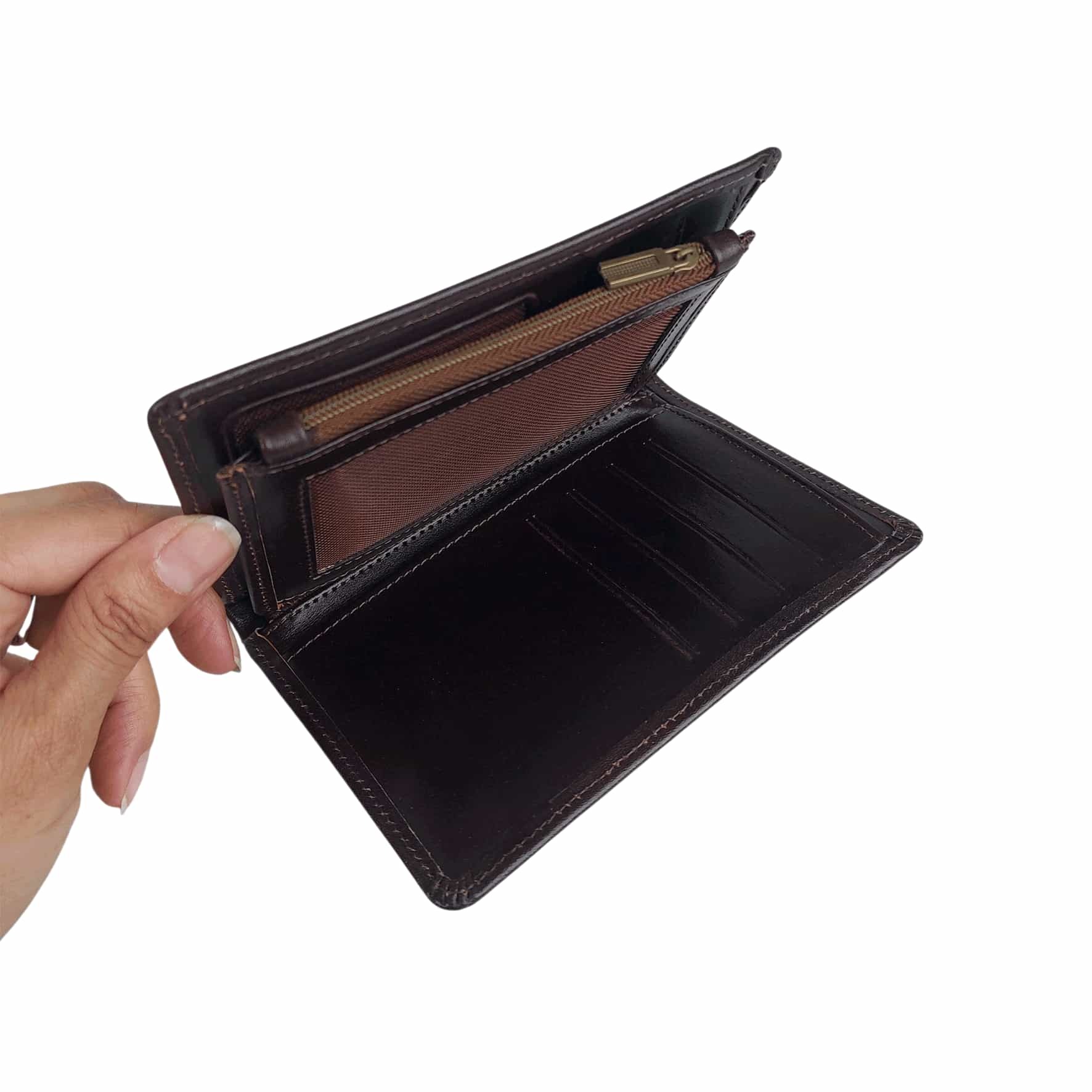  کیف پول کتی قهوه ای مردانه چرم طبیعی آرباس مدل AR3209 
